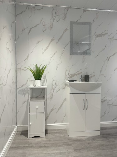 White marble 8mm bathroom - white,