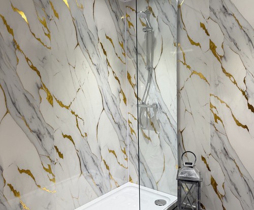 Gold white marble 1000mm wide - white,