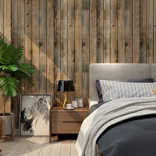Rustic brown wood panel - 6m,